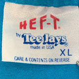 Vintage Hef T por Tee Jays Etiqueta Historia de la etiqueta 1988