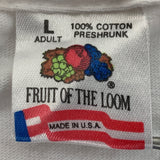 Etiqueta de etiqueta de ropa Vintage Fruit Of The Loom 1994