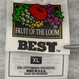 Vintage Fruit Of The Loom Mejor Etiqueta Etiqueta 1996