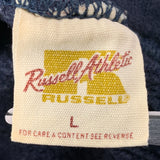 Etiqueta de etiqueta de ropa deportiva Russell vintage 1978