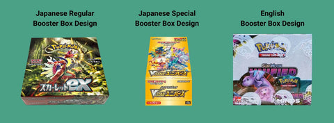 Difference in Japanese and English Pokémon booster boxes