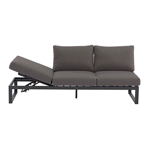 Modular Denver outdoor furniture set in Charcoal or White, can be a one-seater, three-seater sofa, or outdoor lounge