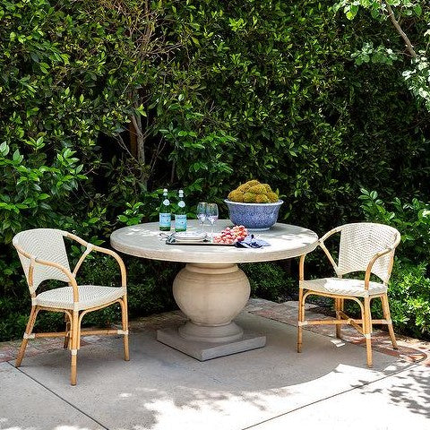 French Round Concrete Outdoor Table
