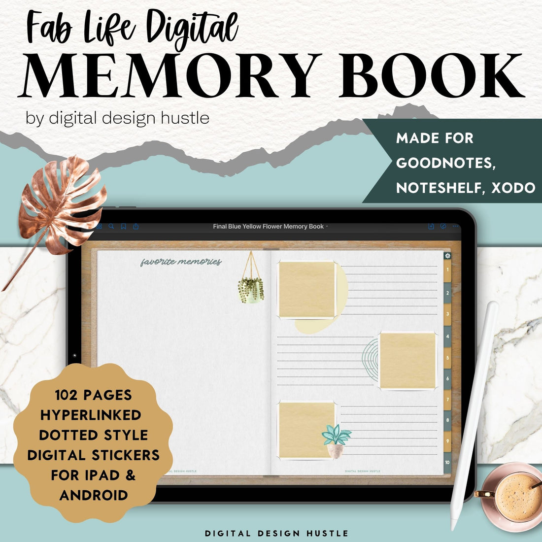 Digital Memory Book With Digital Stickers - Farm Girl Designs