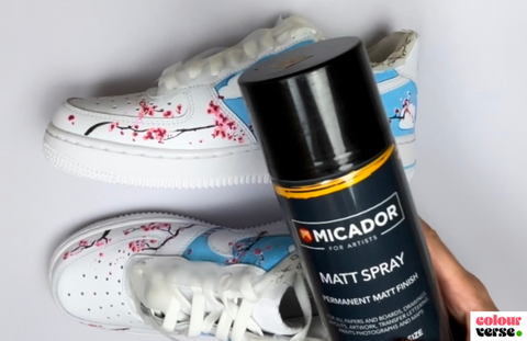 POSCA Art on Airforce 1 Shoes with setting or fixing spray