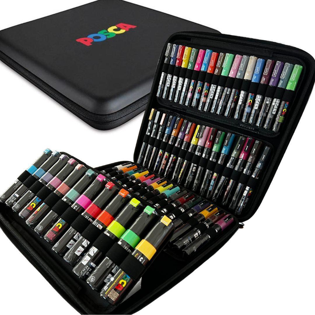 Uni Posca Markers Mixed 24 Set Suitcase 