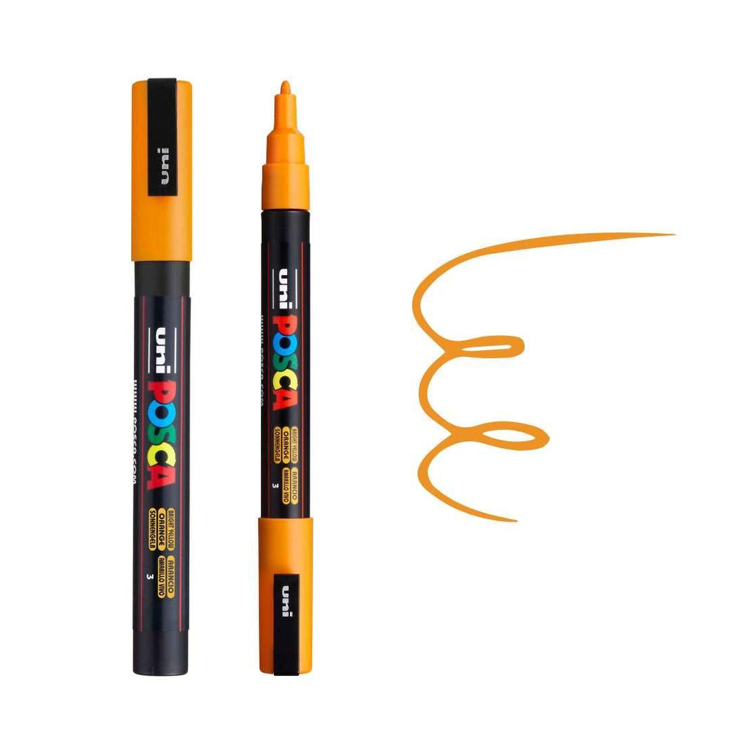 POSCA, PC-3M Paint Pen, Sunshine Yellow, Colourverse, AUS