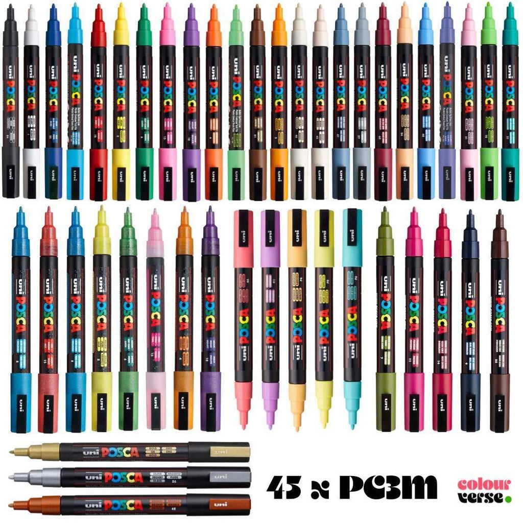 POSCA, PC3M Paint Marker Pen, Navy Blue, Colourverse, AUS
