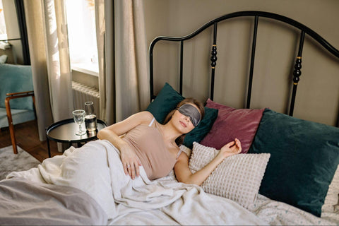 a fit woman sleeping