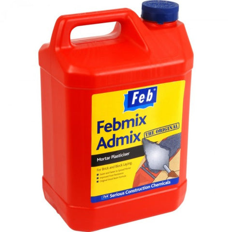 bottle of feb-mix for improving mortar mixes