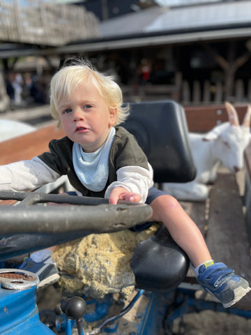 toddler at goatfarm