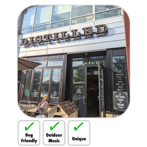 Distilled Beauty Bar and Social House Calgary Pet Dog Friendly Patio Restaurant