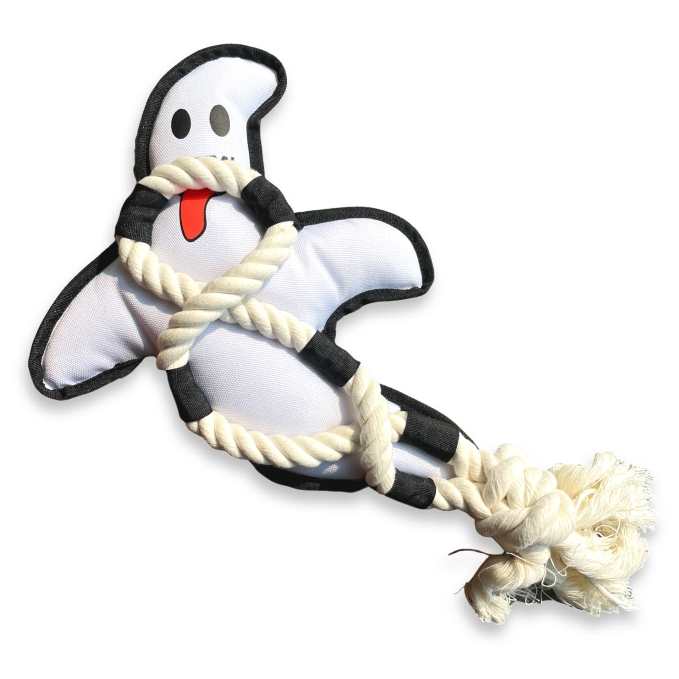 Spooky Halloween Ghost Plush Rope Dog Toy