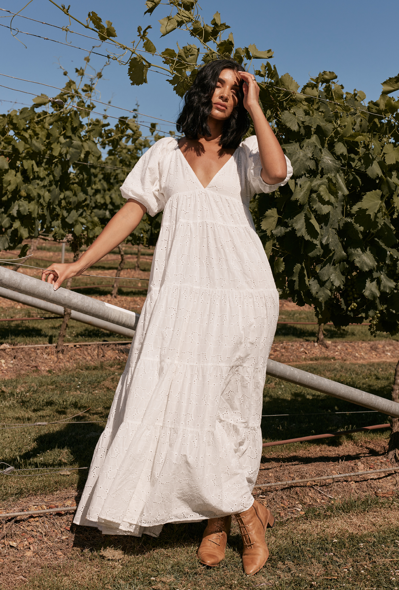 Jenson Cotton Eyelet Maxi Dress - ShopperBoard