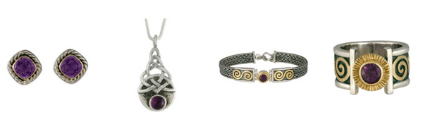 amethyst jewelry at celticjewelry.com