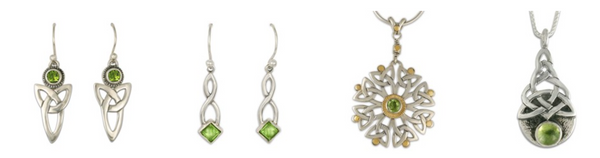 peridot jewelry at celticjewelry.com