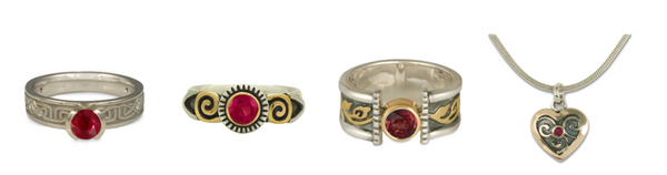 ruby jewelry at celticjewelry.com