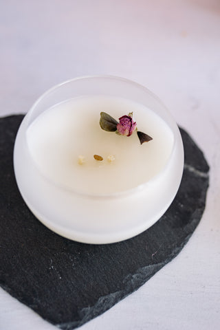 dried flower candle