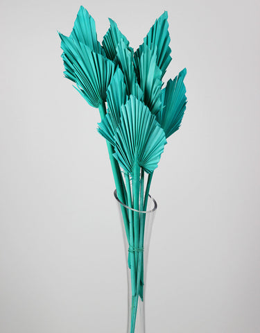 Dried Palm Spears - Aquamarine Blue