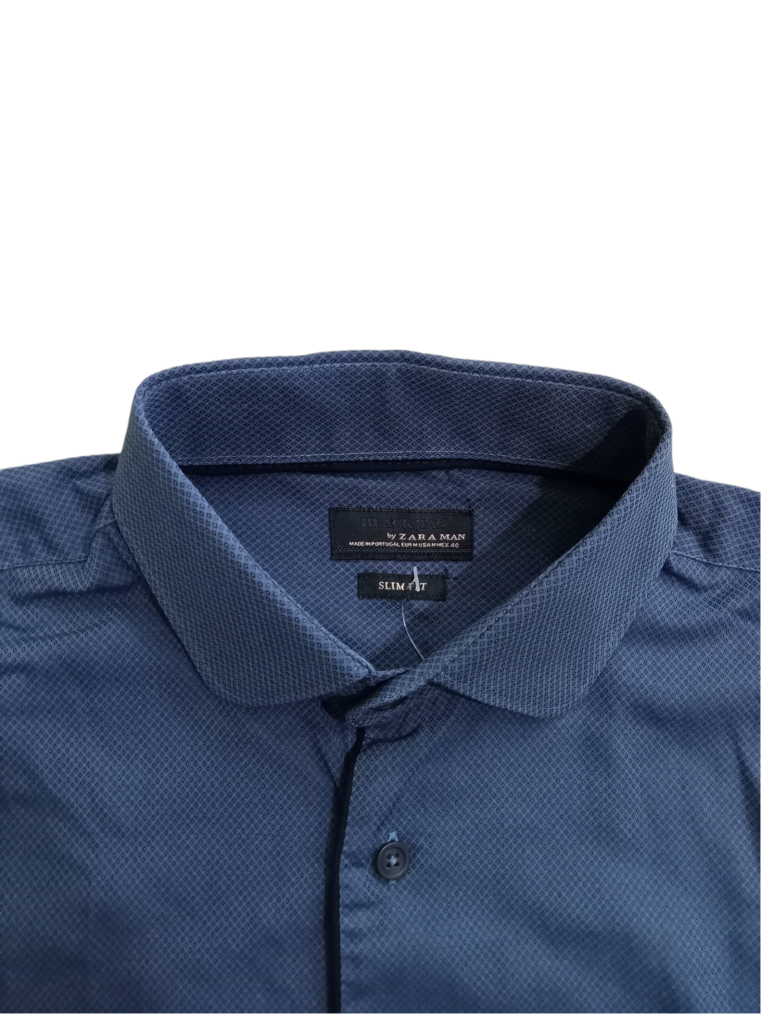 zara dark blue shirt