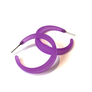 Lilac Frosted Kiera Hoop Earrings - Brevard Home and Garden