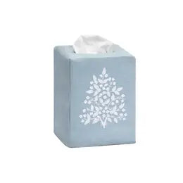 Garden Linen Leaves Fabric Tissue Box Cover, Jardin - Brevard Home and Garden