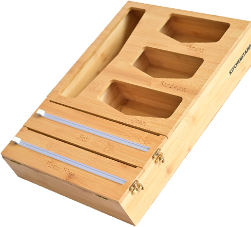 Bamboo Ziplock Storage Organizer for Kitchen Drawer – Spread Pixie