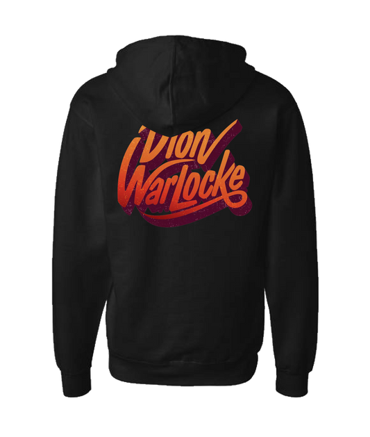 Dion Warlocke - Weathered Logo - Black Zip Up Hoodie