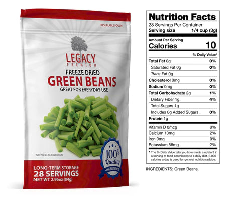 Freeze Dried Green Beans - 6 Pack