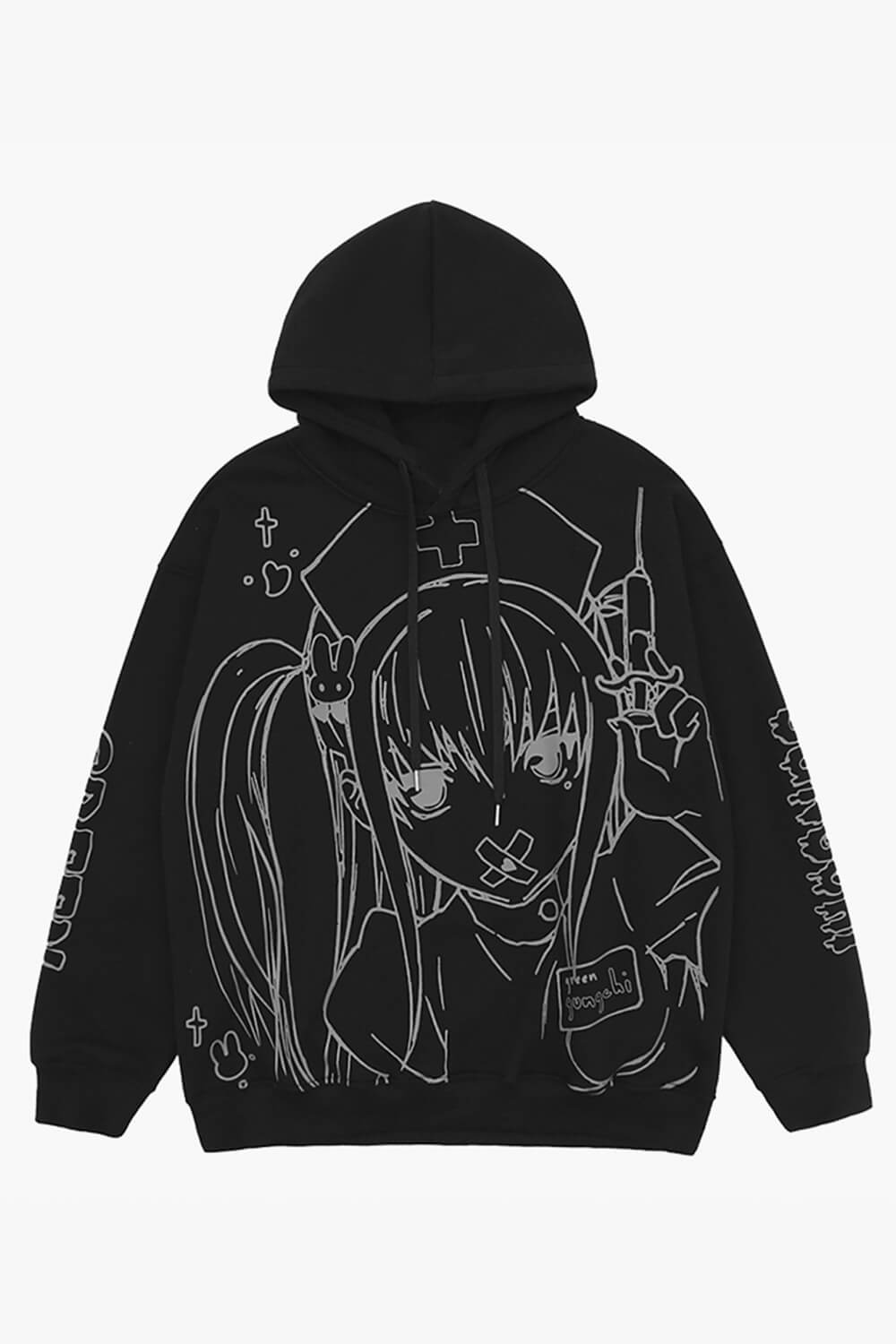 Dark EGirl Anime Aesthetic Hoodie  Aesthetic Clothes Shop