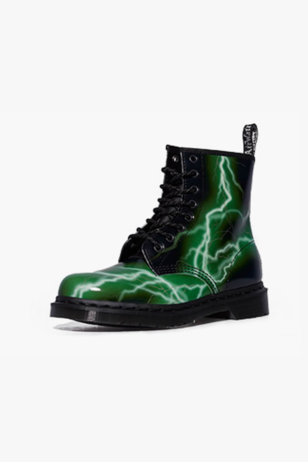 Dr Martens Green Lightning Boots - Aesthetic Clothes Shop