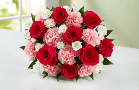 1st-anniversary-Carnations-artificial-flower-arrangement-atelier-blooms-NZ