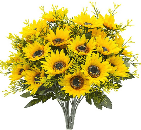 The sunflower represents the third anniversary.  It is strong, colourful and passionate.   The sunflower represents the challenges the couple has already overcome and the bright, cheerful times that lie ahead.