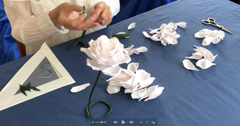 Bonnie-Hughes-hand-crafting-paper-flowers-Atelier-Blooms-artificial flower