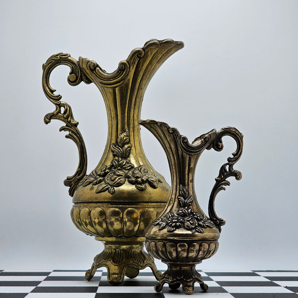 Vintage Brass Vase With Ornate Handles – Casa Yaya