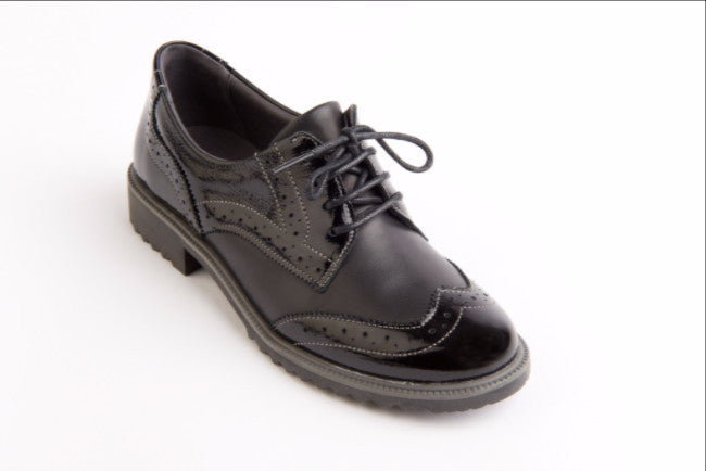 patent leather brogues ladies