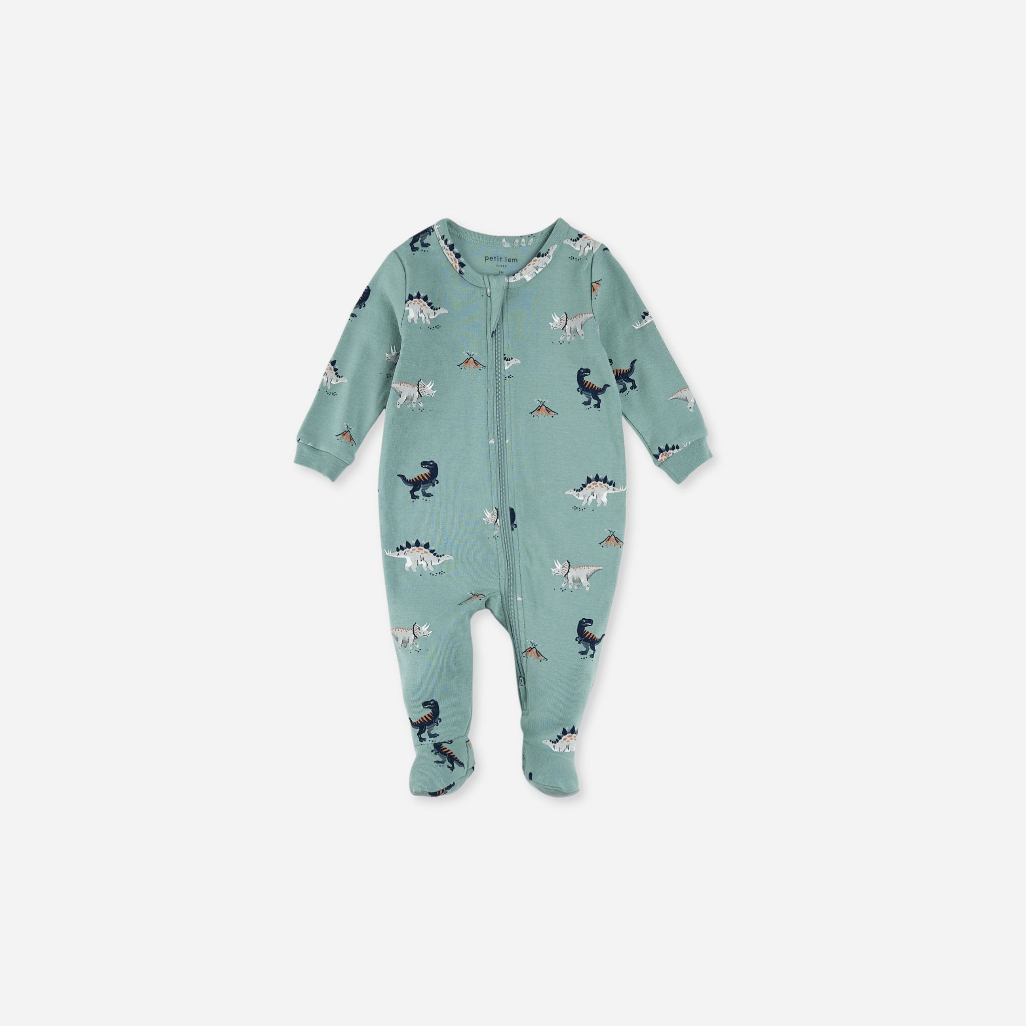 Footed 2-Way Zipper Sleeper - Dinosaur
