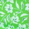 Green and White Floral