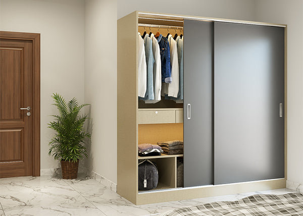 Budget-friendly wardrobe design with the right storage and shelving option