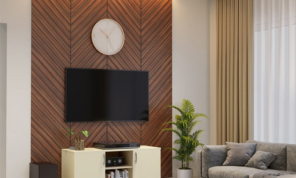 TV unit ideas for living room incorporate effective cable management for an uninterrupted, sleek appearance