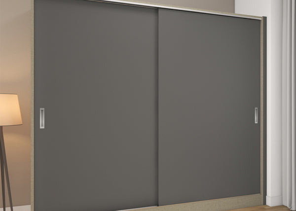 Bedroom wardrobe colour combination in a charcoal grey colour for a modern look