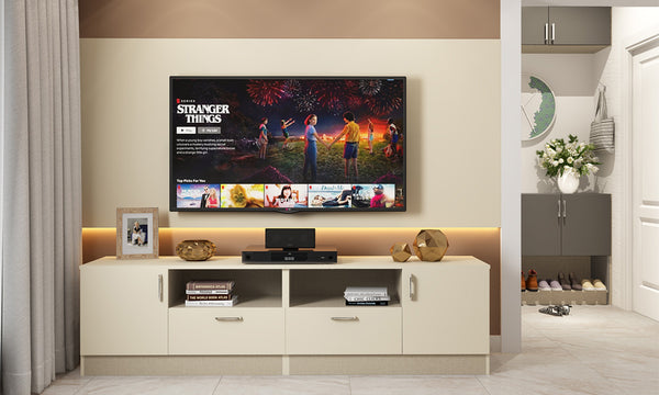 Living room TV showcase based on the dimensions of your room