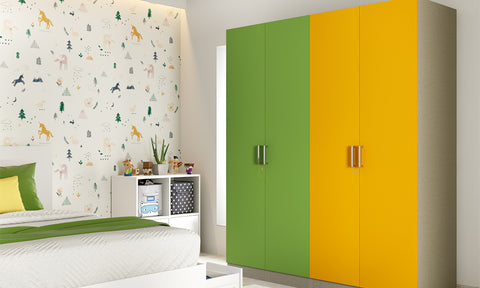 Two-coloured sunmica modern wardrobe design for a contemporary look