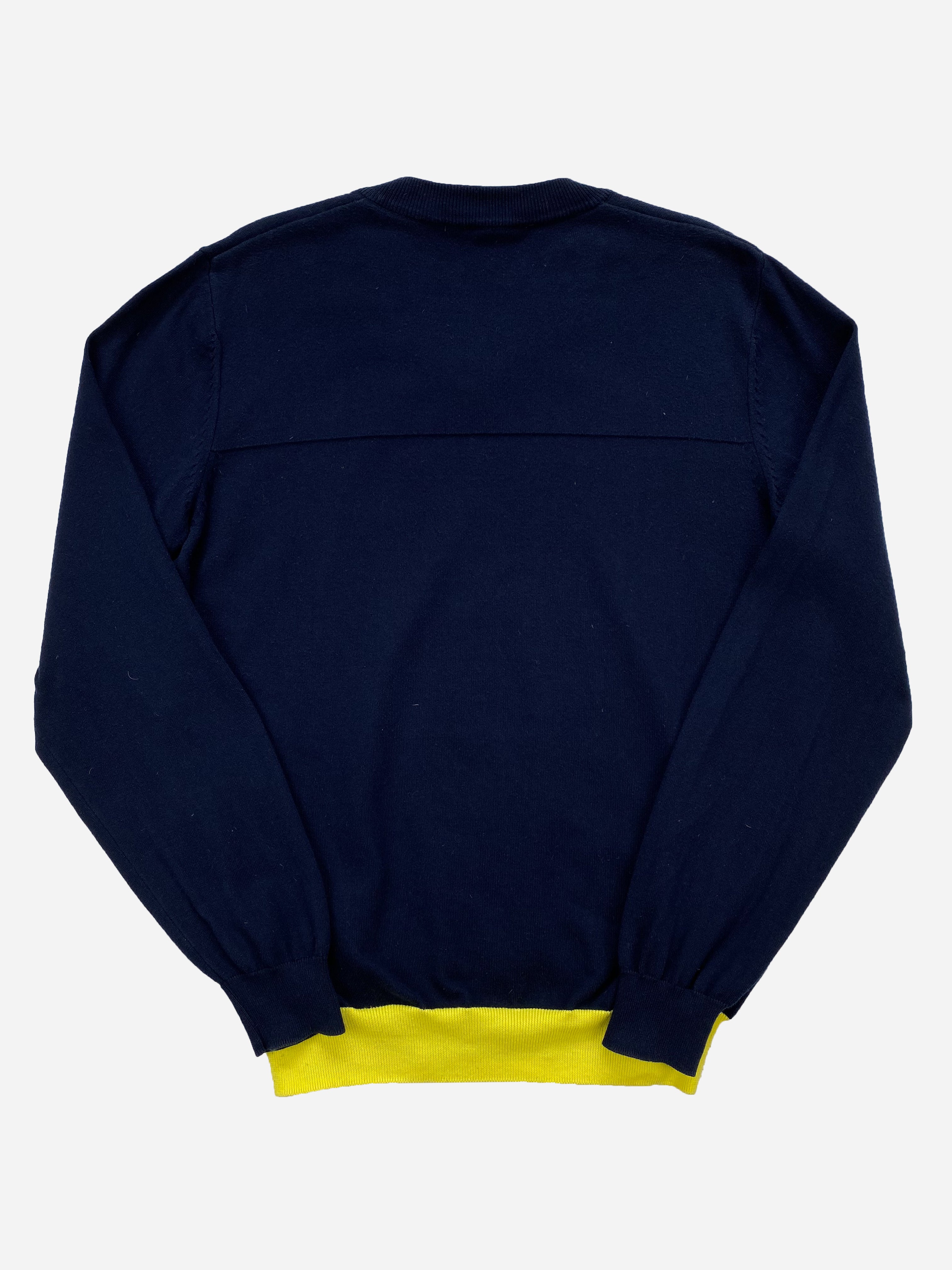 RAF SIMONS X FRED PERRY TWO-TONE HOODED SWEATSHIRT. (42 / L