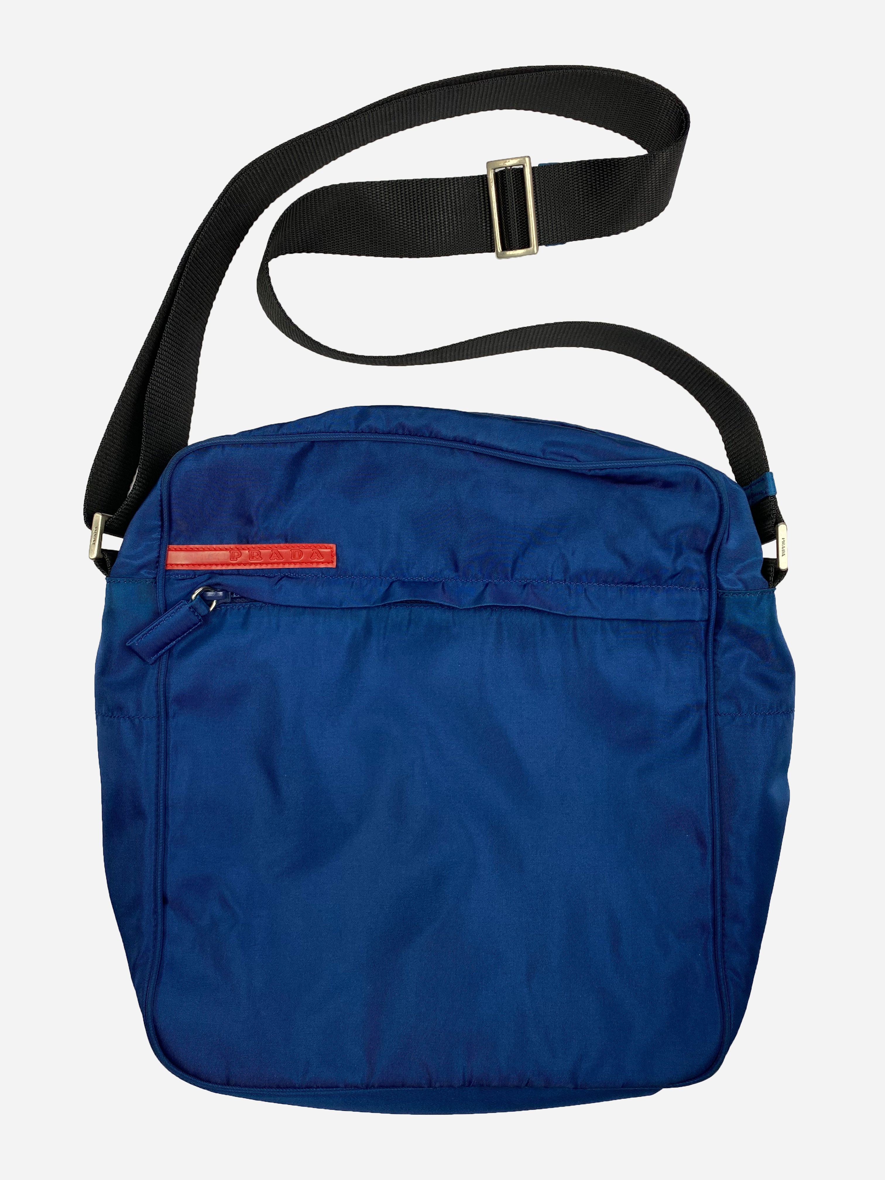 PRADA MILANO NYLON SPORT SIDEBAG IN ROYAL BLUE.#N# – SEVENUES CLO.