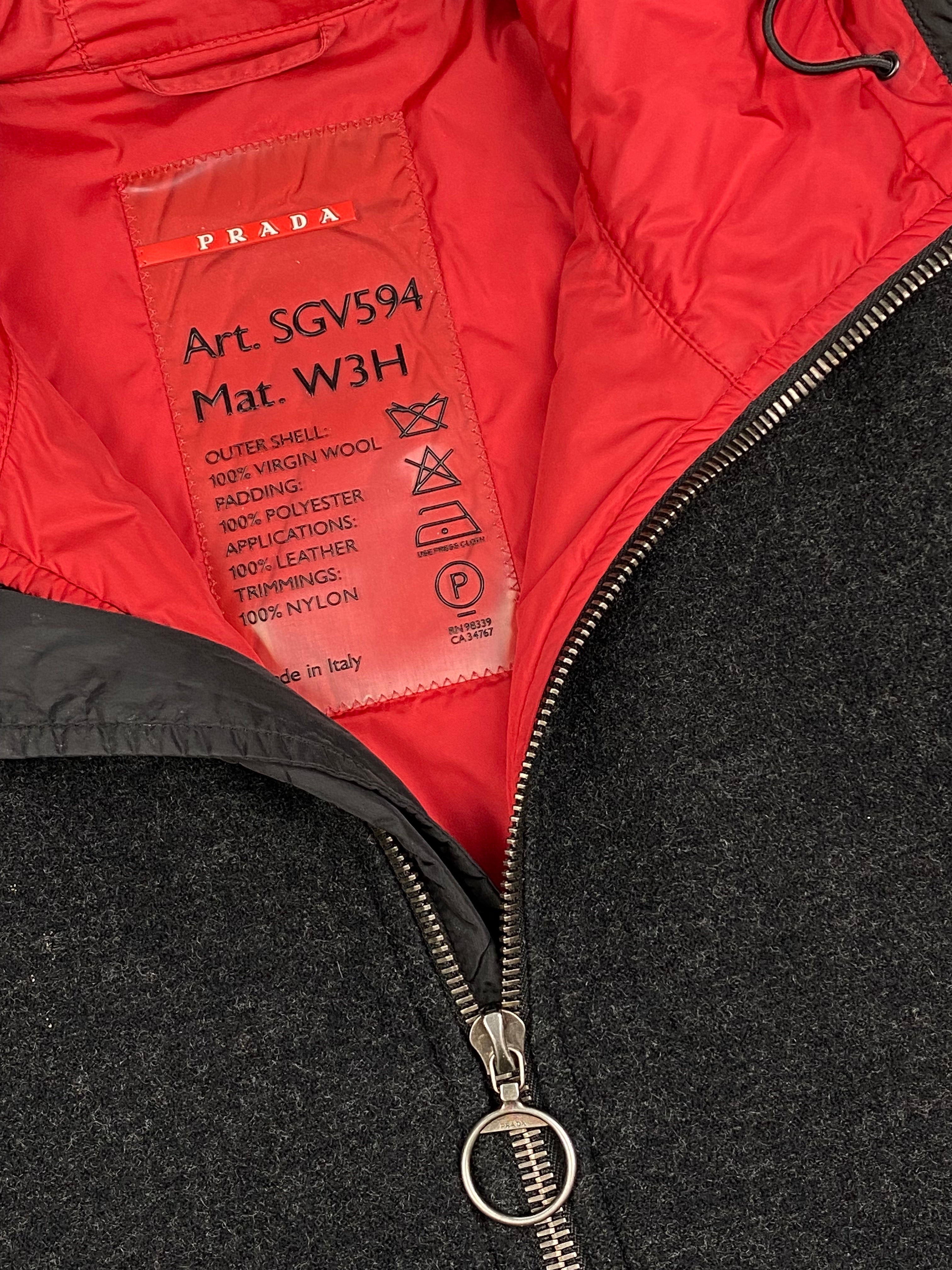 ブルゾンPRADA SPORTS virgin wool nylon jacket - ブルゾン
