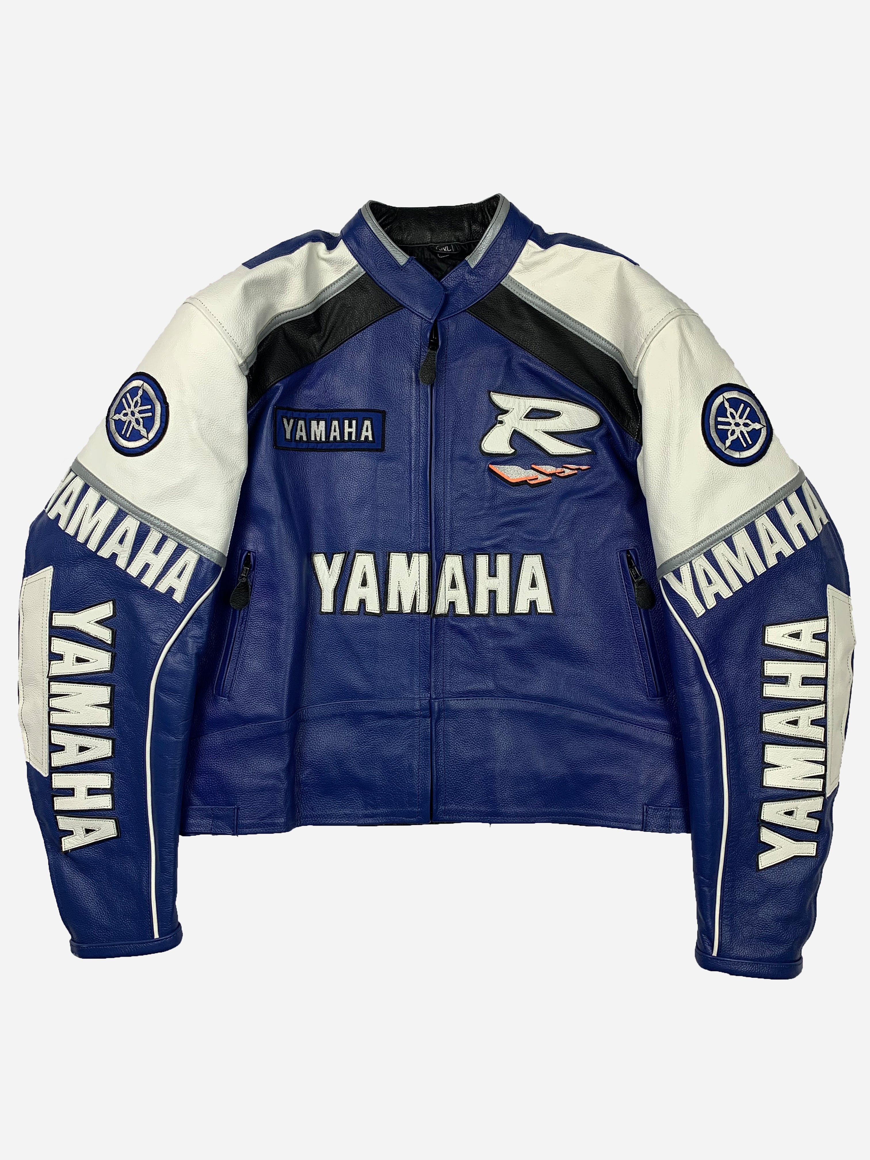 VINTAGE YAMAHA RACING MOTORCYCLE LEATHER JACKET. (XXL) – SEVENUES CLO.