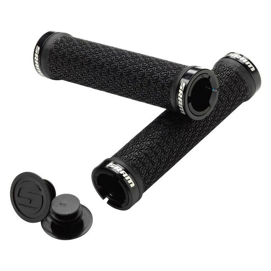 SRAM Lock On Grips - Black With Black Clamps