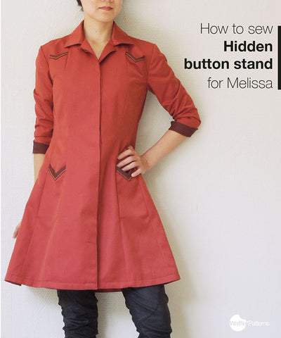 How to add a hidden button placket to the Melissa pattern
