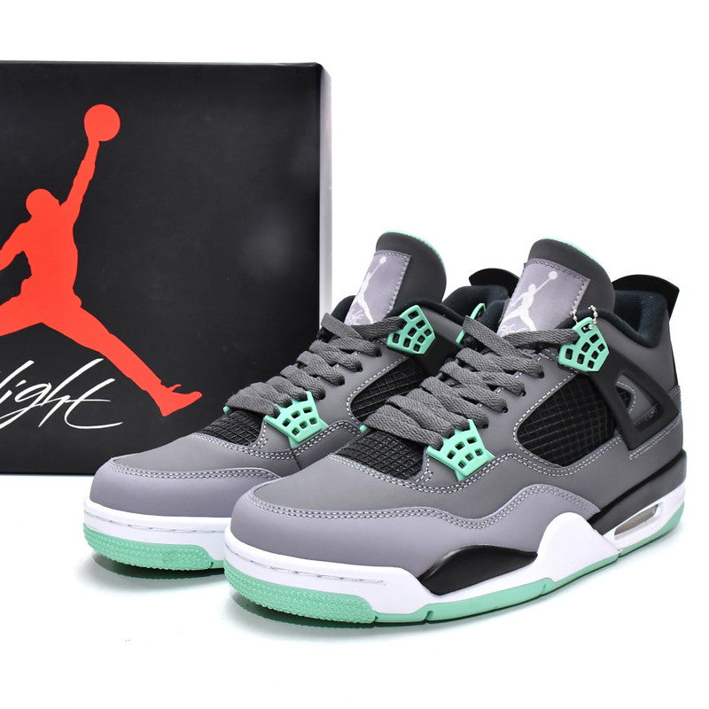 Nike Air Jordan 4 Retro鈥淕reen Glow鈥滲asketball Shoes AJ4 Women's and Men's Running Shoes Casu